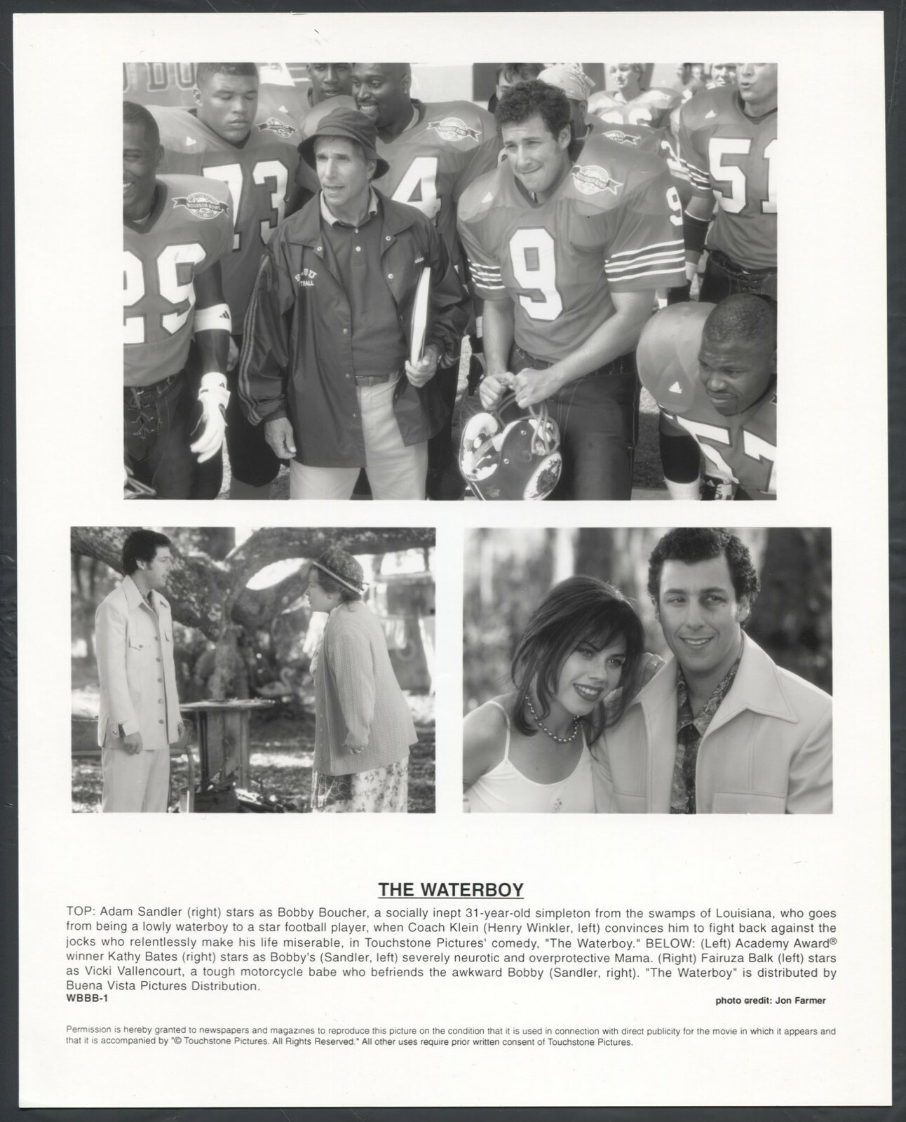 The Waterboy ’98 HENRY WINKLER ADAM SANDLER FAIRUZA BALK KATHY BATES