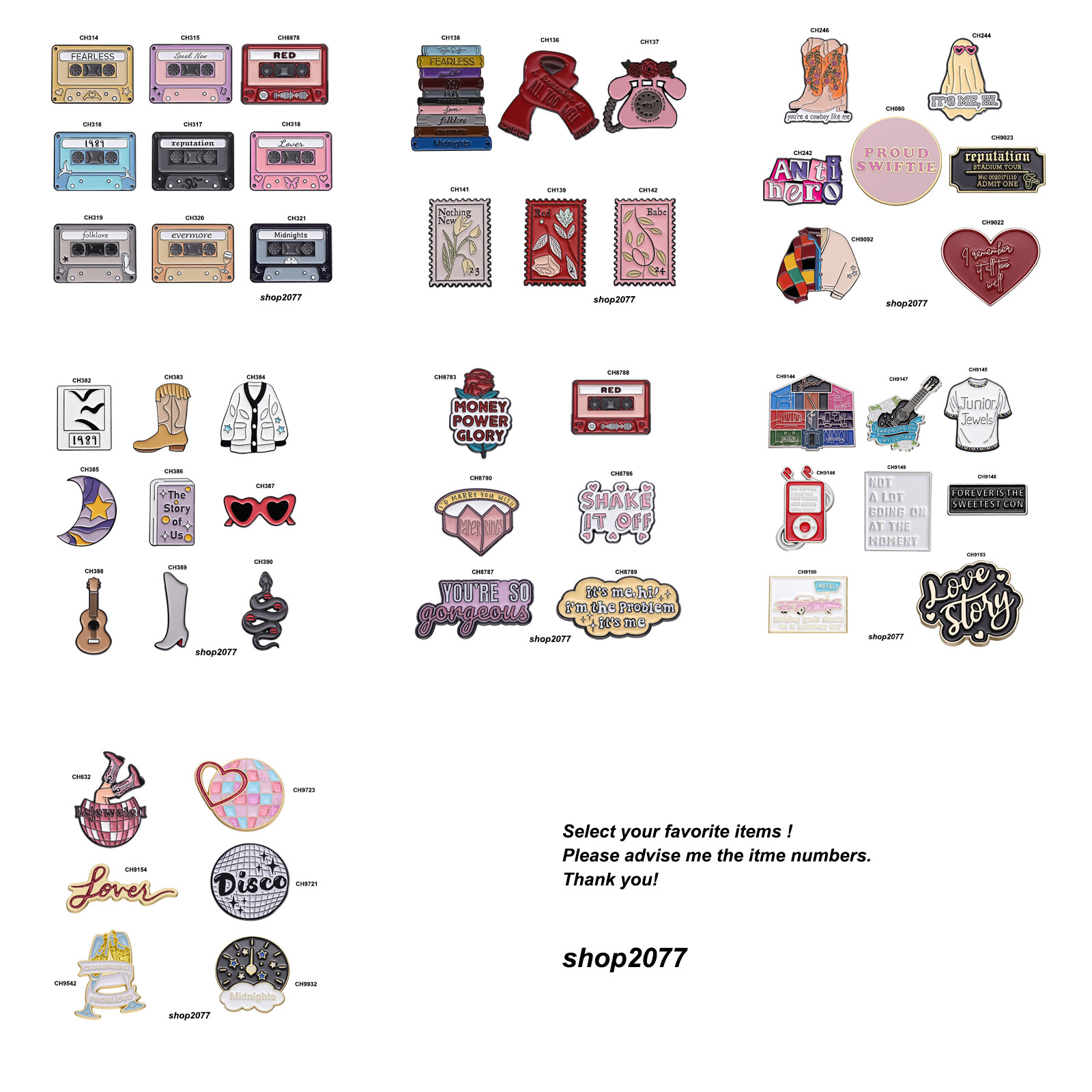 6PCS Taylor Swift I Remember It All Too Well Pins Badges Metal Swiftie Red