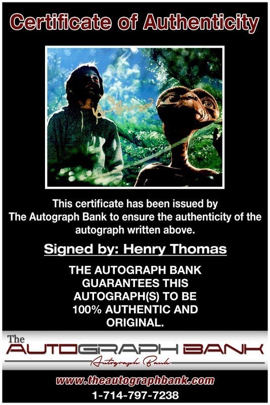 Henry Thomas authentic signed celebrity 8×10 photo W/Cert Autographed C3