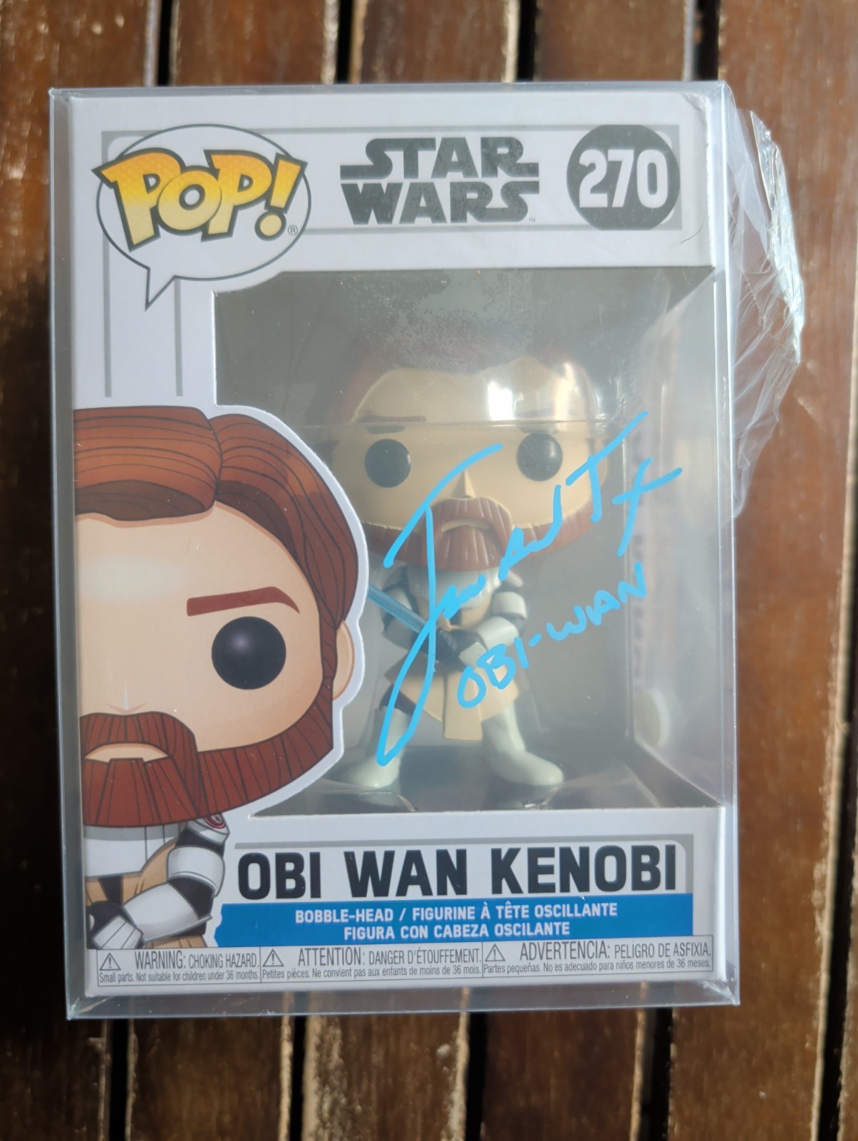 James Arnold Taylor Signed Funko Pop Obi Wan Kenobi Star Wars 270 Clone Wars