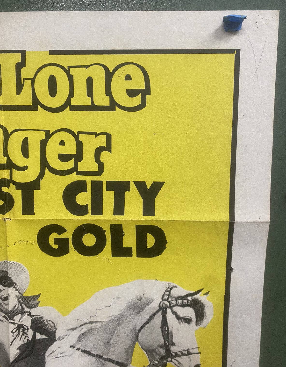 THE LONE RANGER THE LOST CITY OF GOLD Original One Sheet 1958 SIGNED JSA Cert