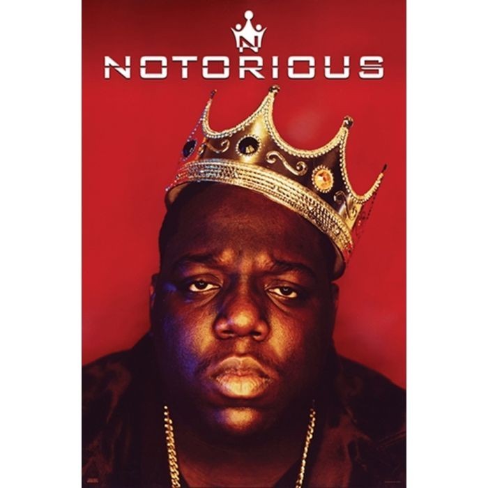 THE NOTORIOUS B.I.G. BIGGIE SMALLS CROWN COLOR POSTER NEW 24X36 FREE SHIP