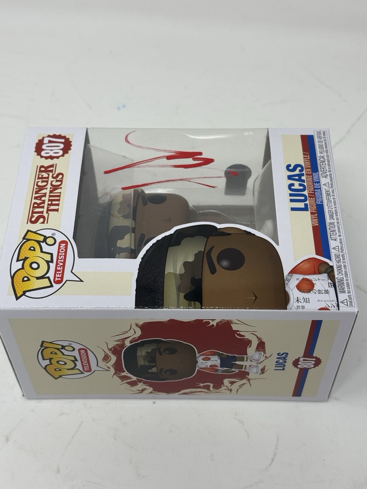 Caleb McLaughlin Stranger Things Signed Autograph Lucas Funko Pop 807 BAS COA