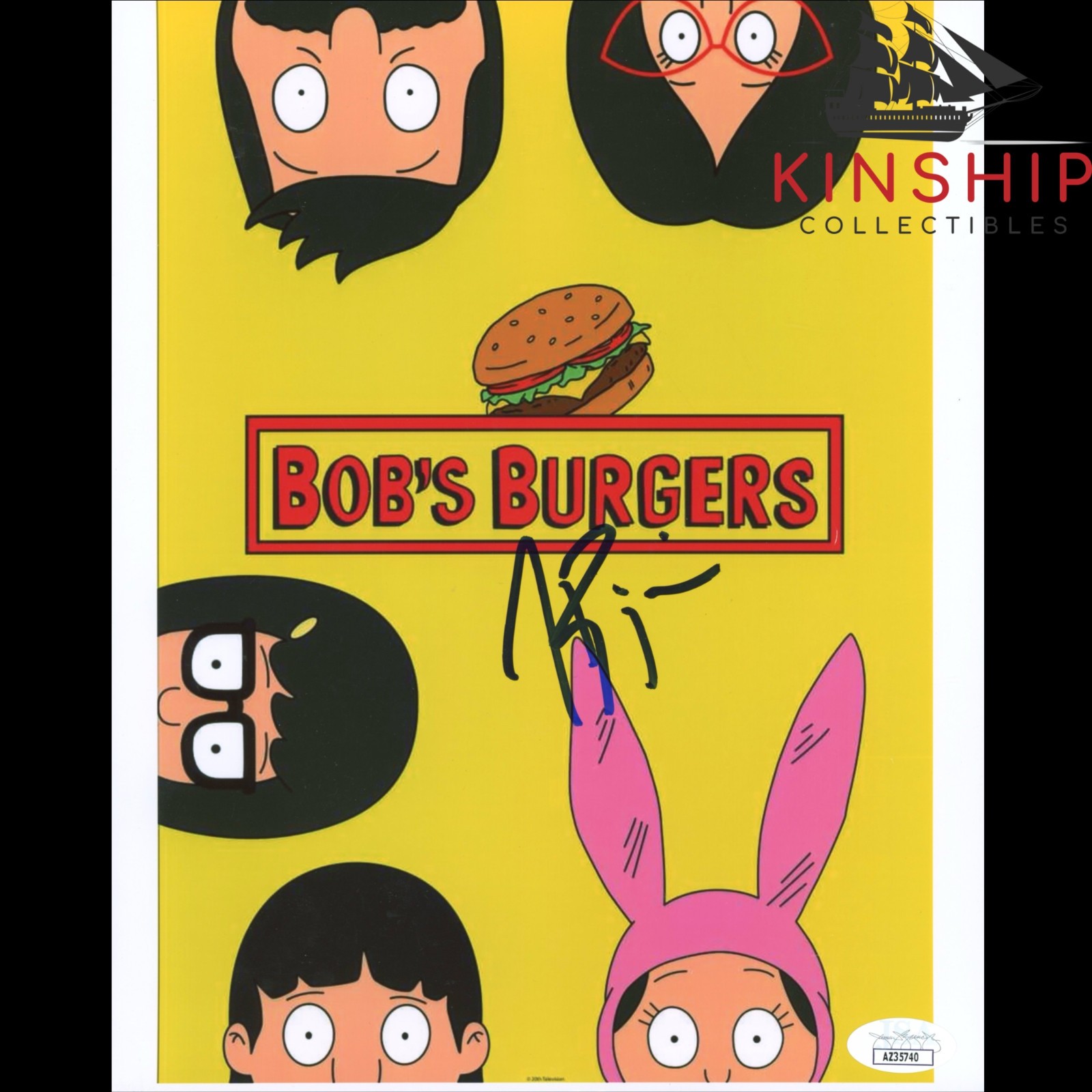H Jon Benjamin signed 8×10 Photo JSA COA Archer Bob’s Burgers Auto B2178