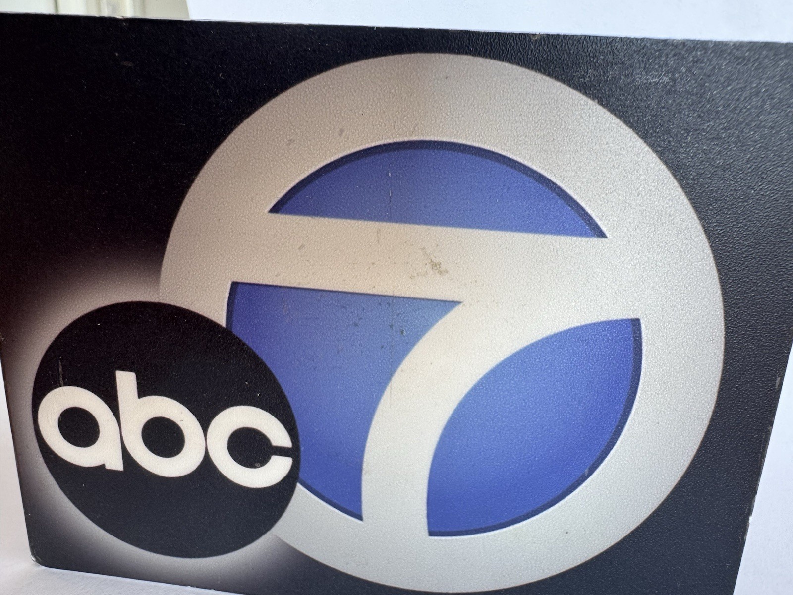 Large 3×4” ABC 7 News Authentic Mic Flag Microphone Cover RARE TV READ