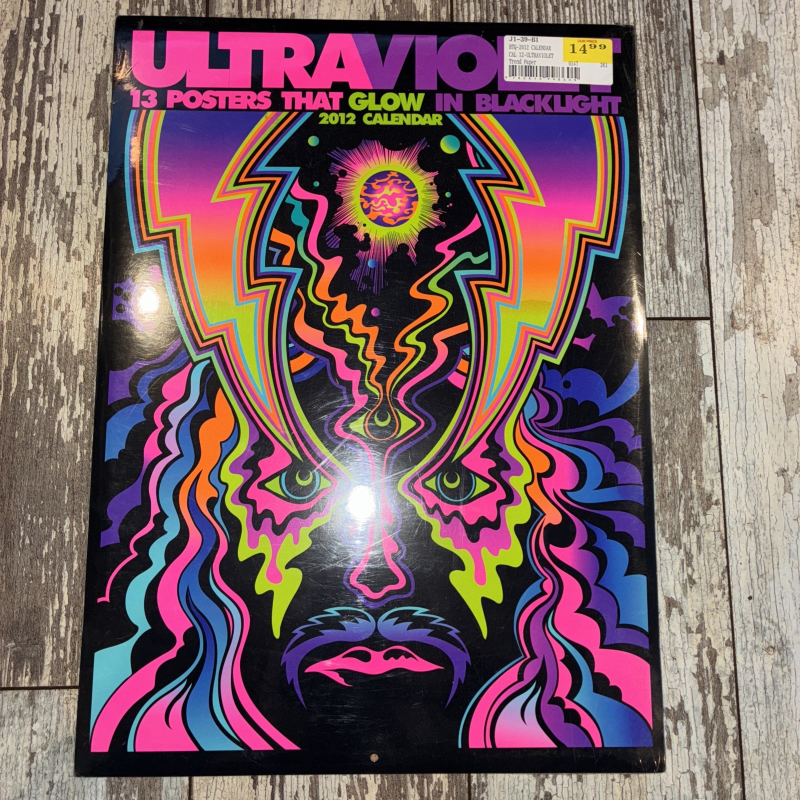 Ultraviolet Classic Blacklight 13 Posters That Glow In Dark 2012 Calendar New