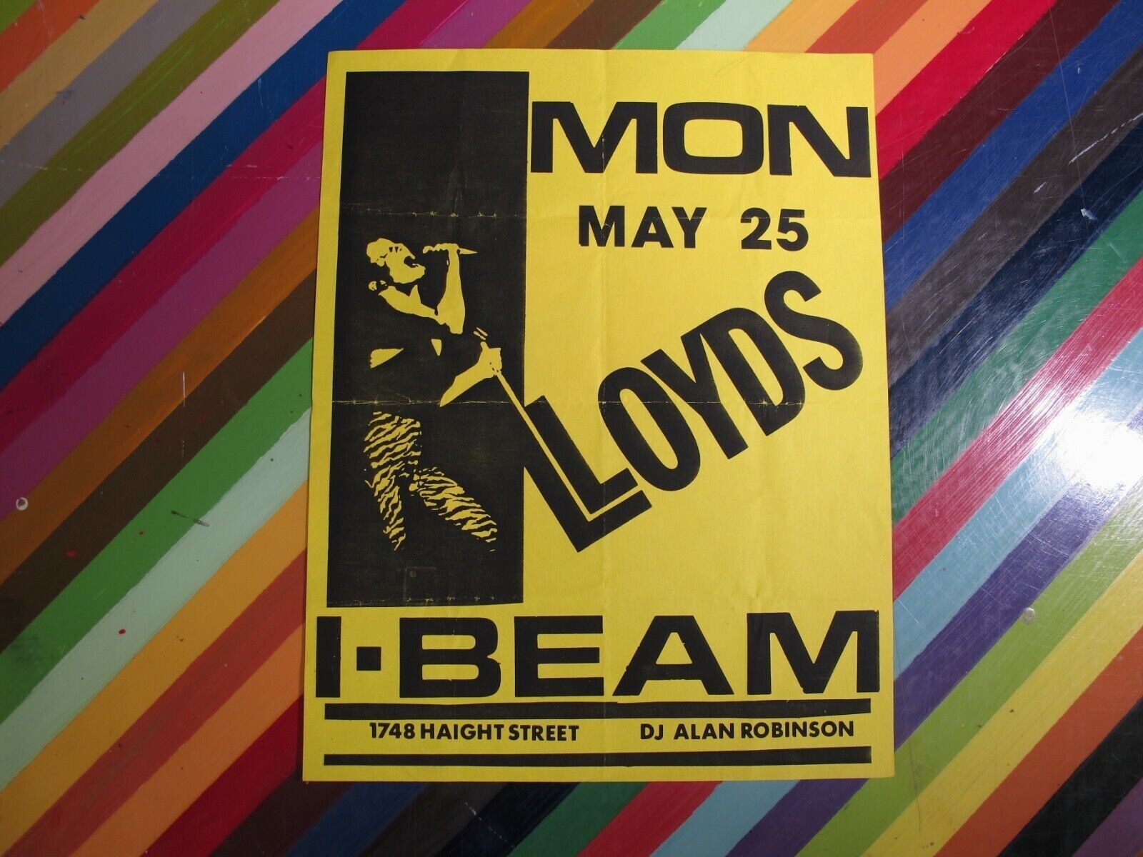vtg 1980s Punk New Wave flyer Lloyds I Beam Haight Alan Robinson LL3