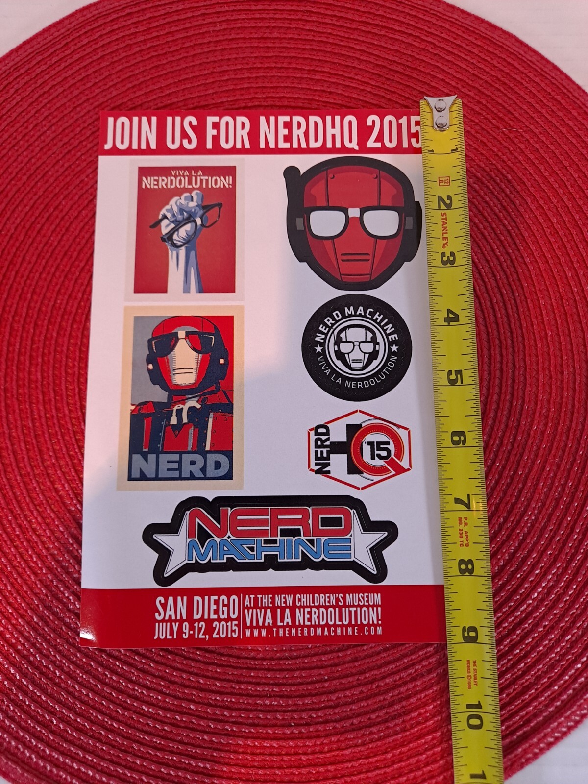 Loot Crate Nerd Machine 2015 San Diego NERDHQ Viva La Nerdolution Sticker Sheet