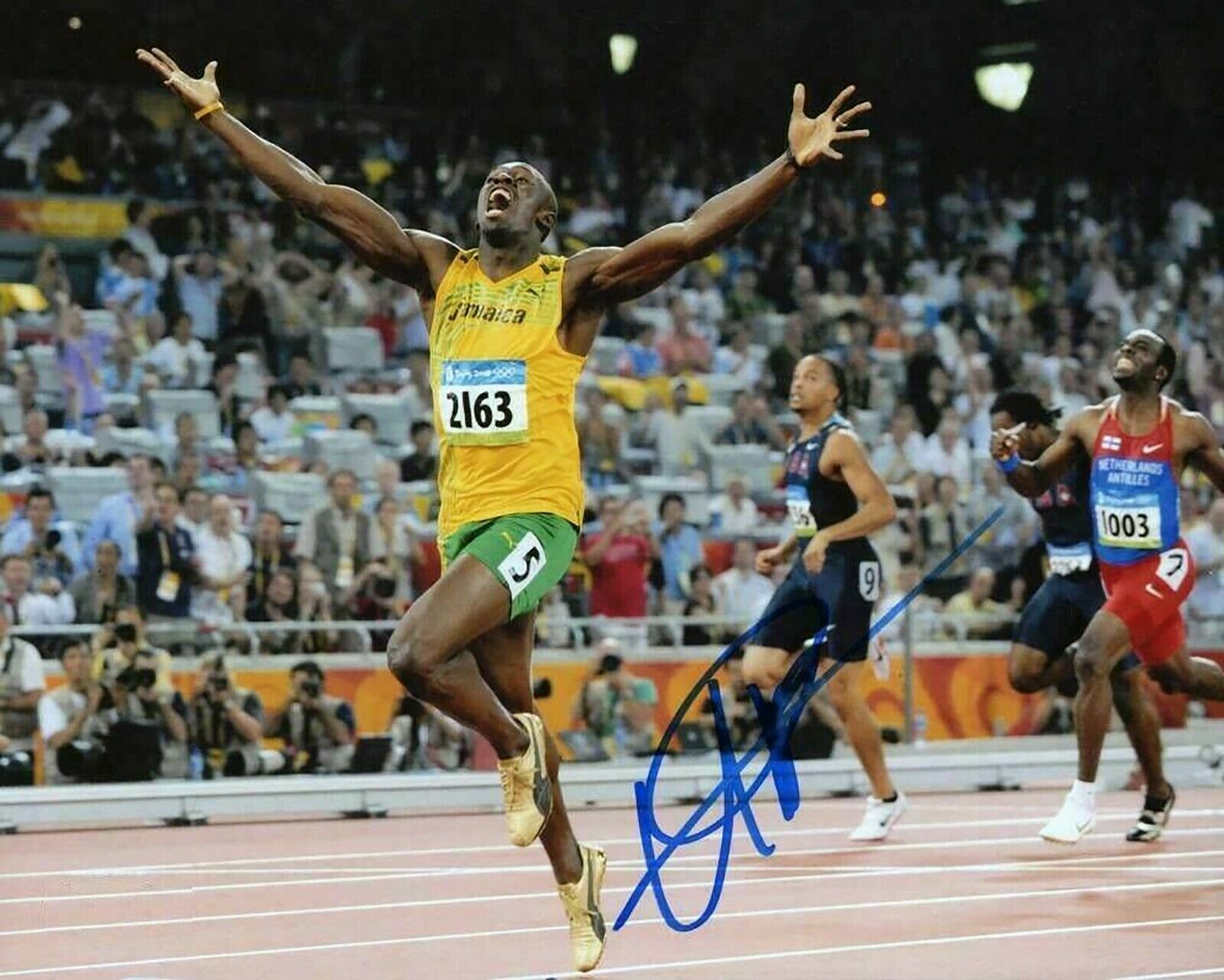 Usain Bolt Signed Autograph 3.5×5 Photo Reprint