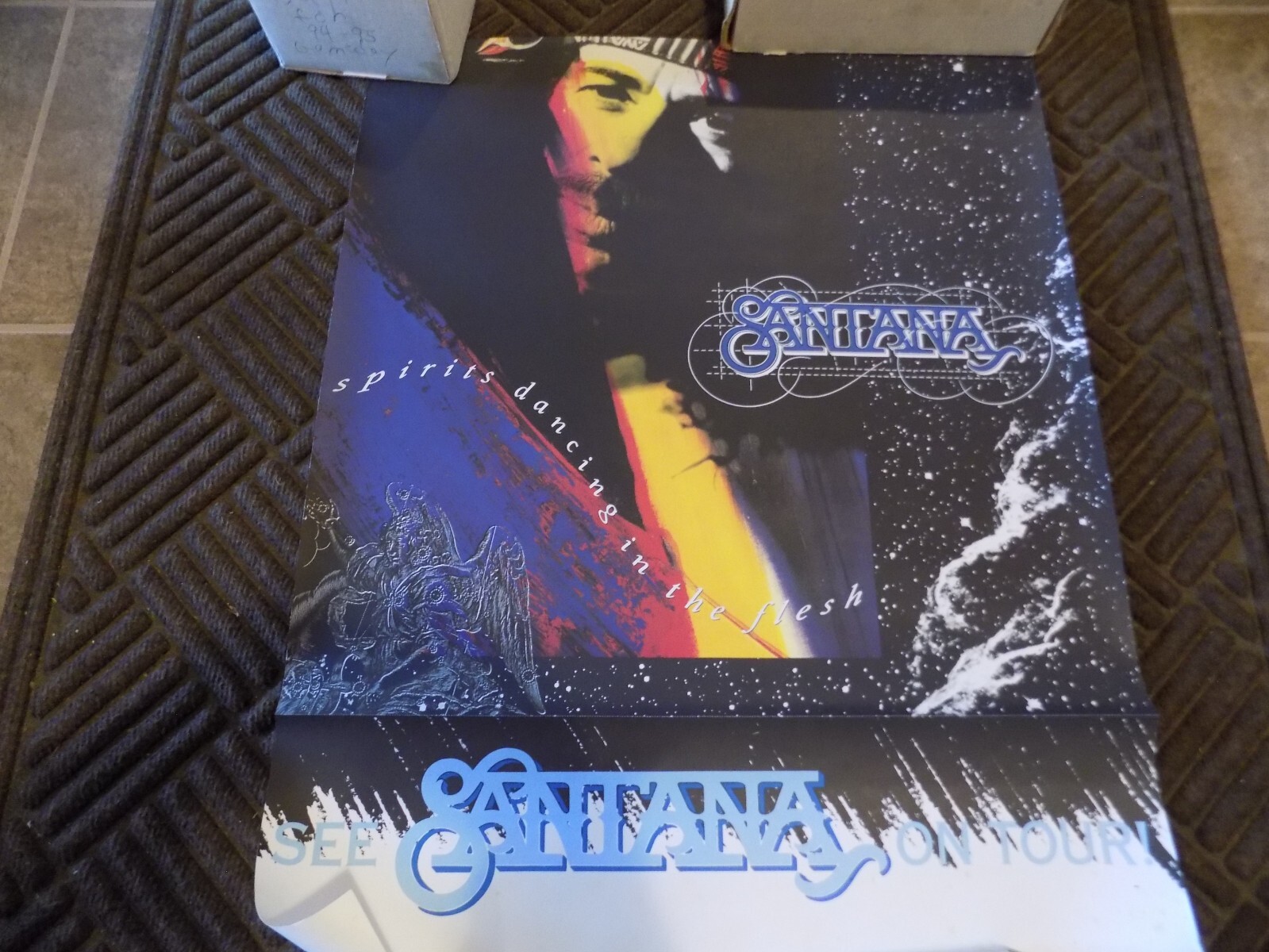 ORIGINAL CARLOS SANTANA SPIRITS DANCING IN THE FLESH ON TOUR PRINT POSTER 31X23