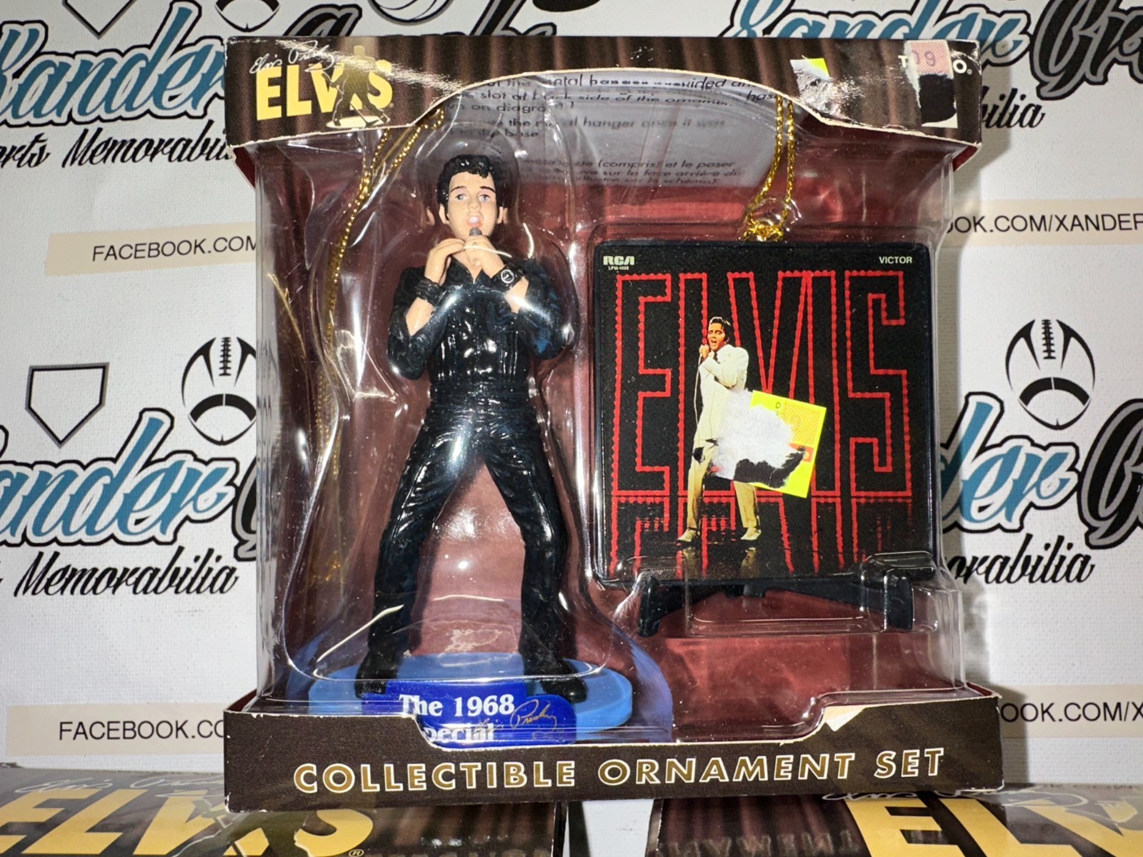 LOT OF 3 ELVIS PRESLEY X-MAS CHRISTMAS ORNAMENTS NEW IN ORIGINAL BOX TREVCO