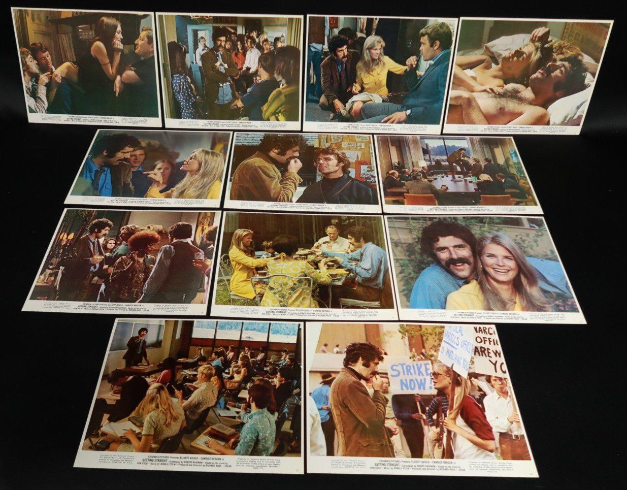 Getting Straight 1970 Lobby Cards Mini Stills 8 x 10 NSS 70/125 Elliott Gould