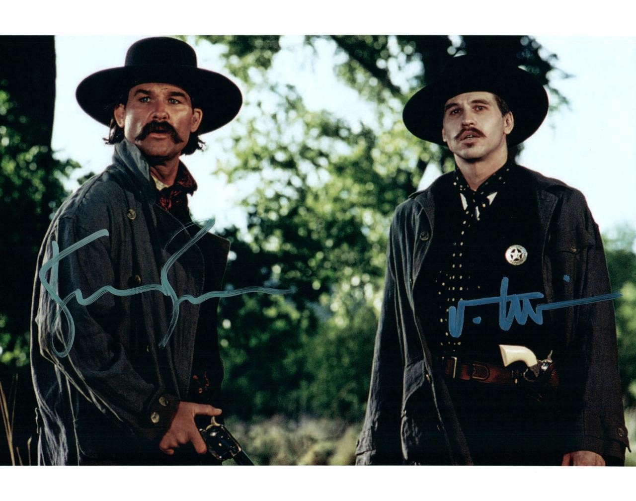 Kurt Russell Val Kilmer signed 8×10 Photo Pic autographed Picture with COA