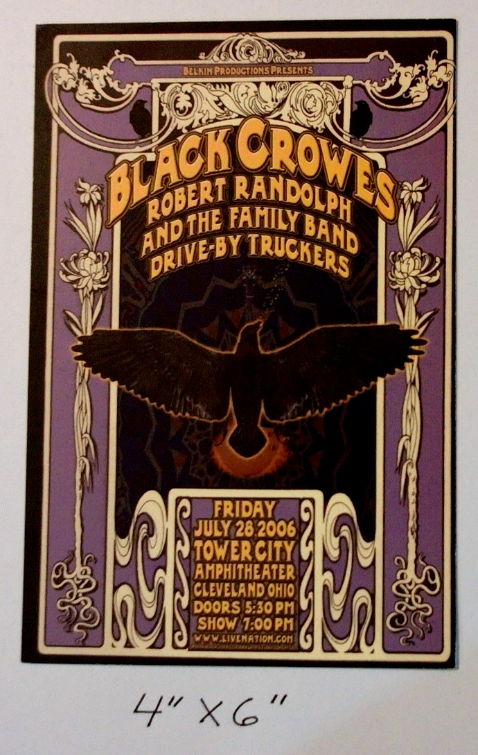 Black Crowes Handbill 2006 w/ Robert Randolph & the Family B | Drive By Truckers