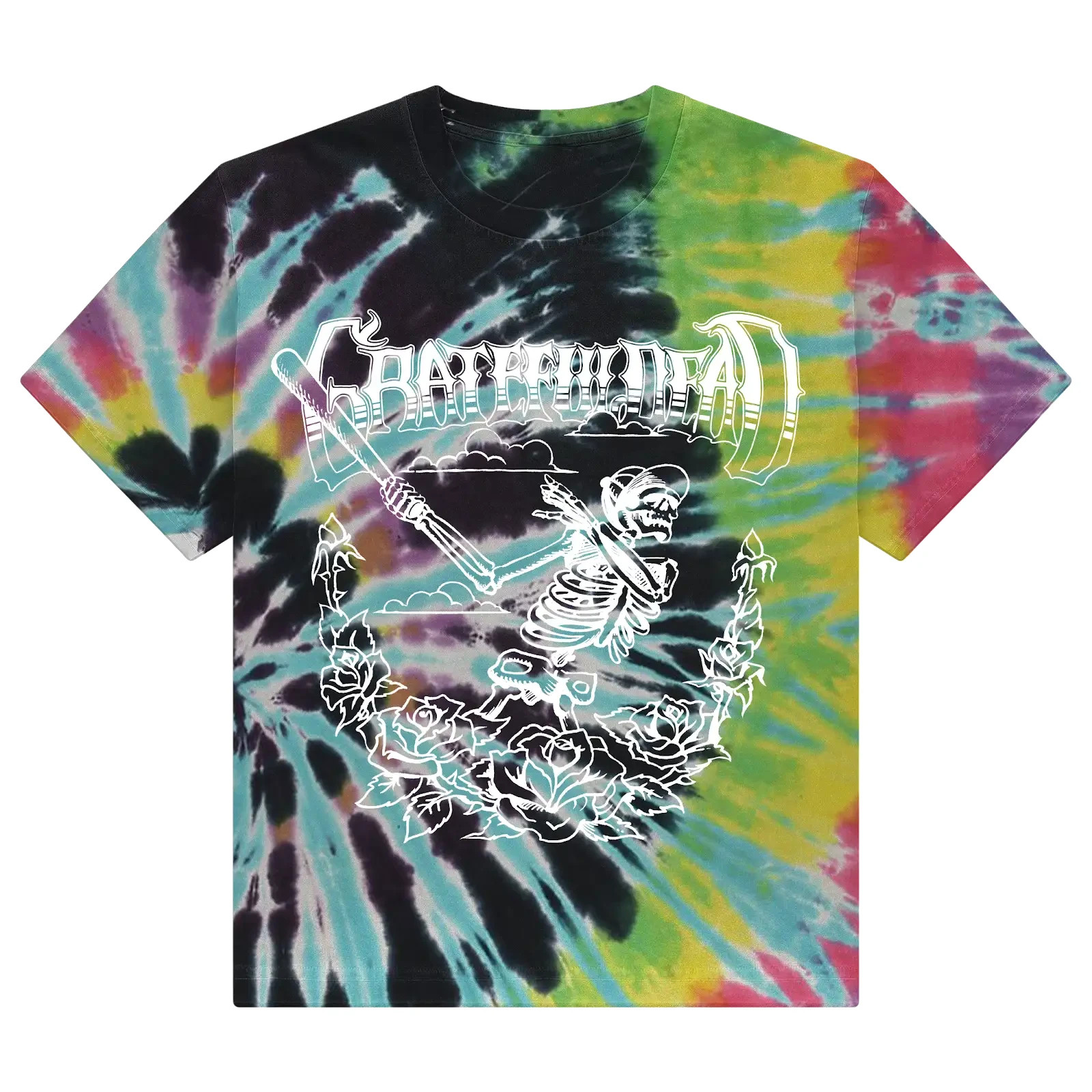 Grateful Dead Sports Americana Collection Baseball Skelly Tie-Dye T-Shirt – XL