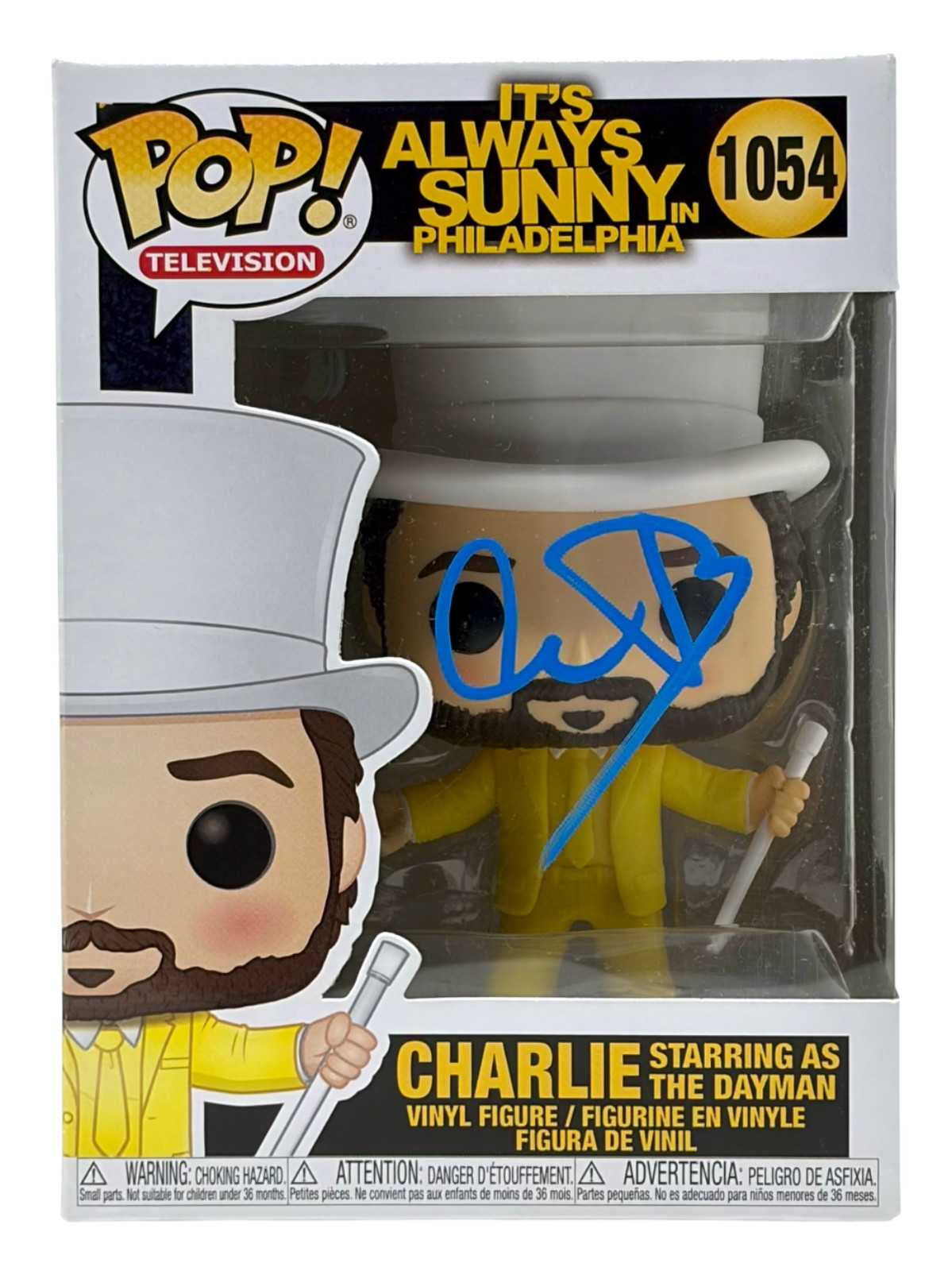 Charlie Day Signed It’s Always Sunny Funko Pop Starring As The Dayman #1054 BAS
