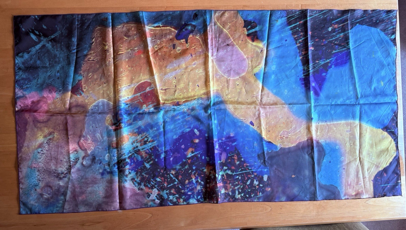 2008 Radiohead In Rainbows Tour Shiny Fabric Tapestry Banner Color Burst Art