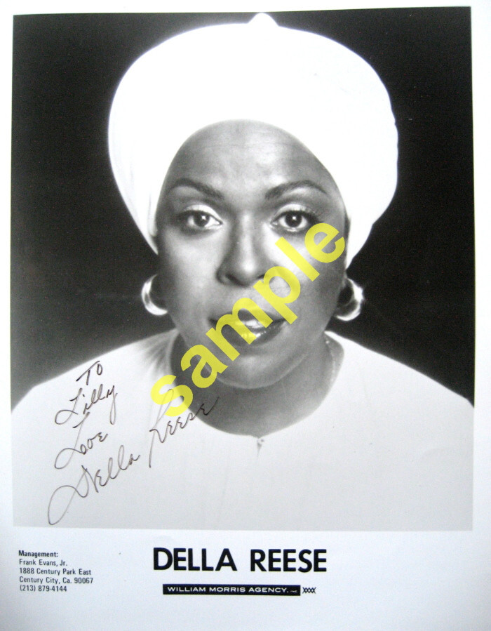 us. DELLA REESE Original autograph hand signed photo 8×10″ inch /20×25 cm (#01)