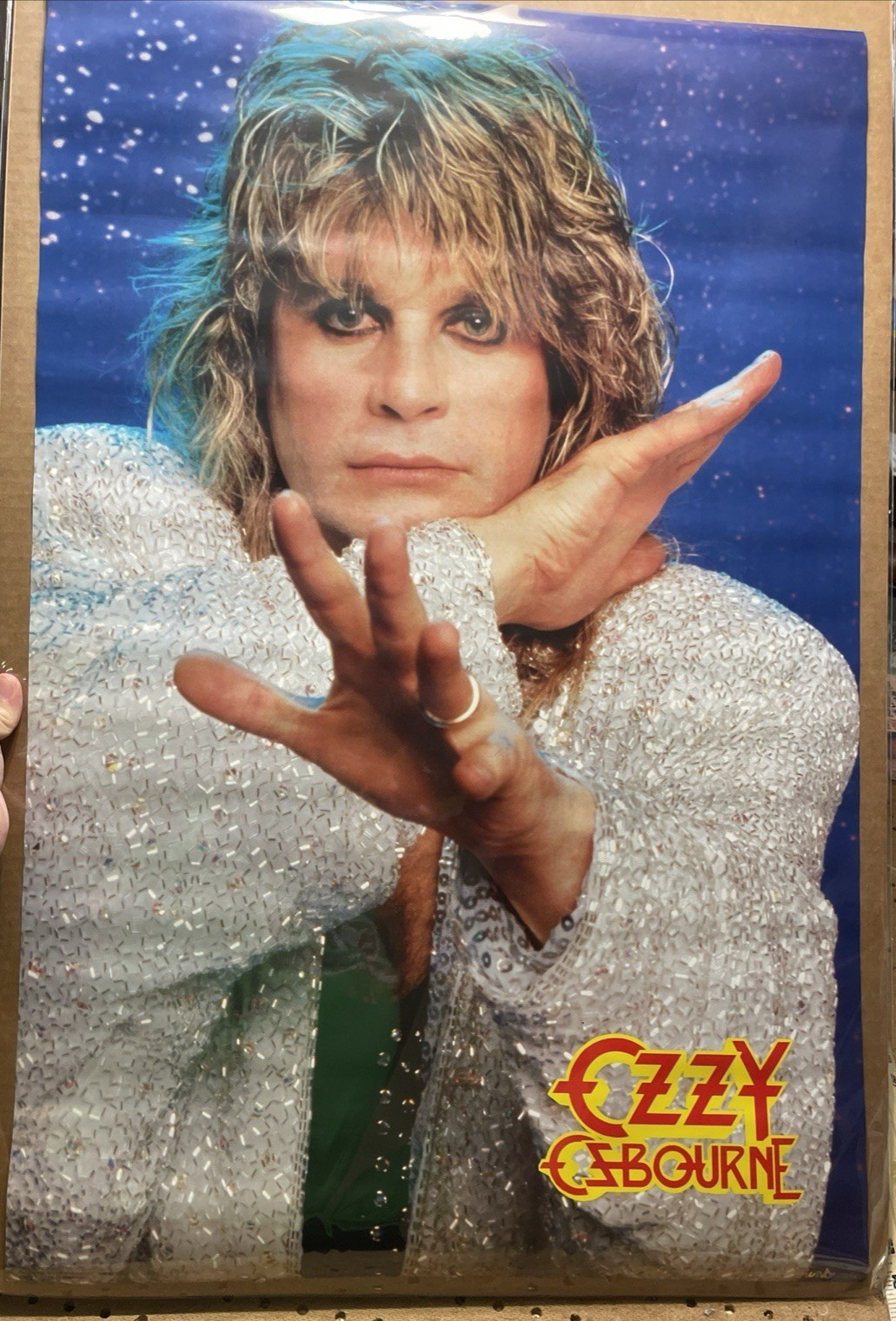NEW OLD STOCK~ OZZY OZBOURNE #3071~ ORIGINAL ROLLED 22X34″ POSTER~ 1986~ VINTAGE
