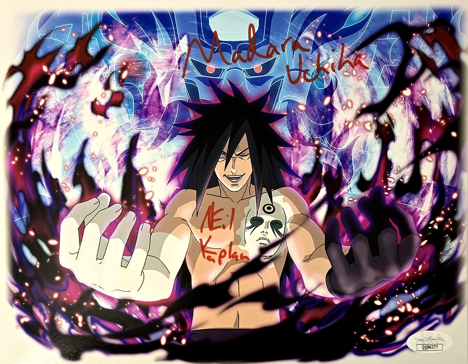 Neil Kaplan Signed Madara Uchiha Photo Naruto Autograph Anime 8×10 JSA COA 377