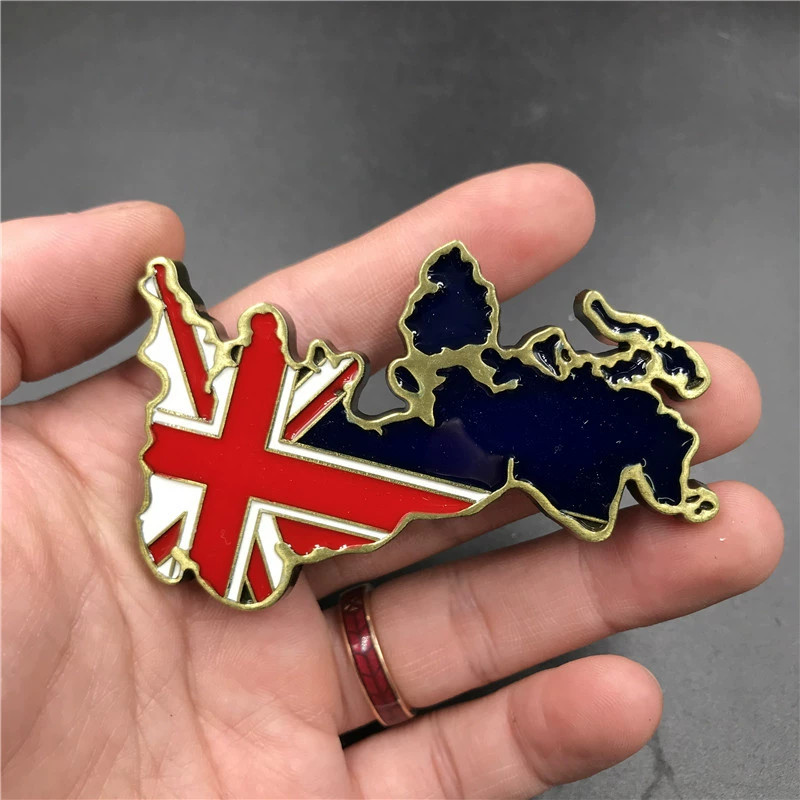 United Kingdom Map Tourist Souvenir 3D Metal Fridge Magnet Craft