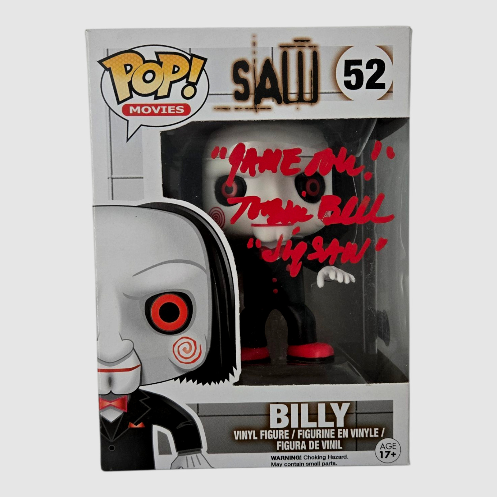 Tobin Bell Signed Funko Pop Billy SAW Autograph Horror Vaulted Beckett COA