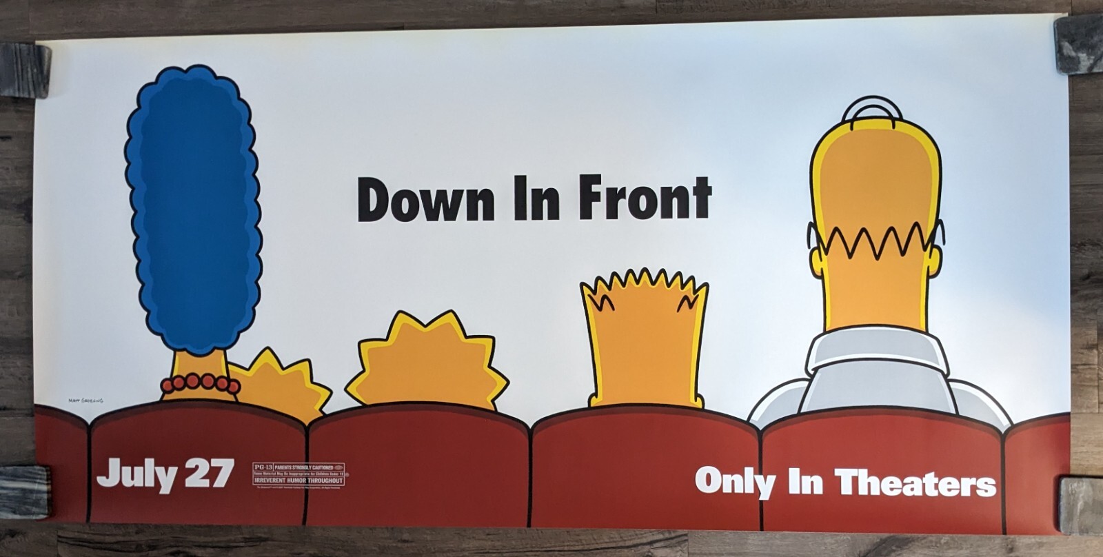 The Simpsons Movie (2007) Original 46×60″ Mylar Movie Banner Rolled