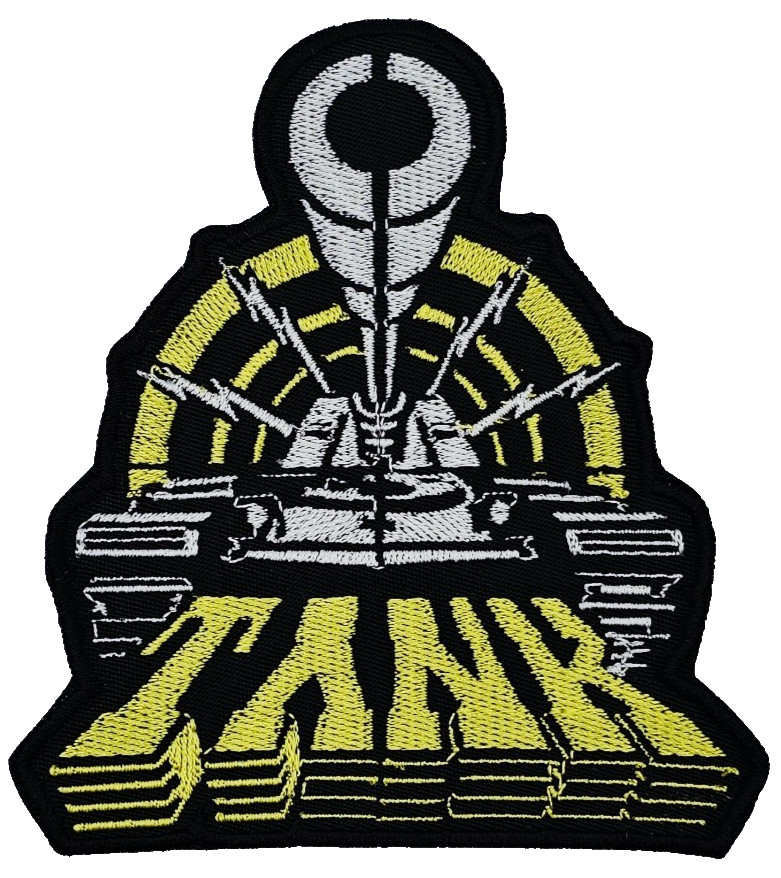 TANK DONT WALK AWAY LOGO (shaped border) EMBROIDERED PATCH