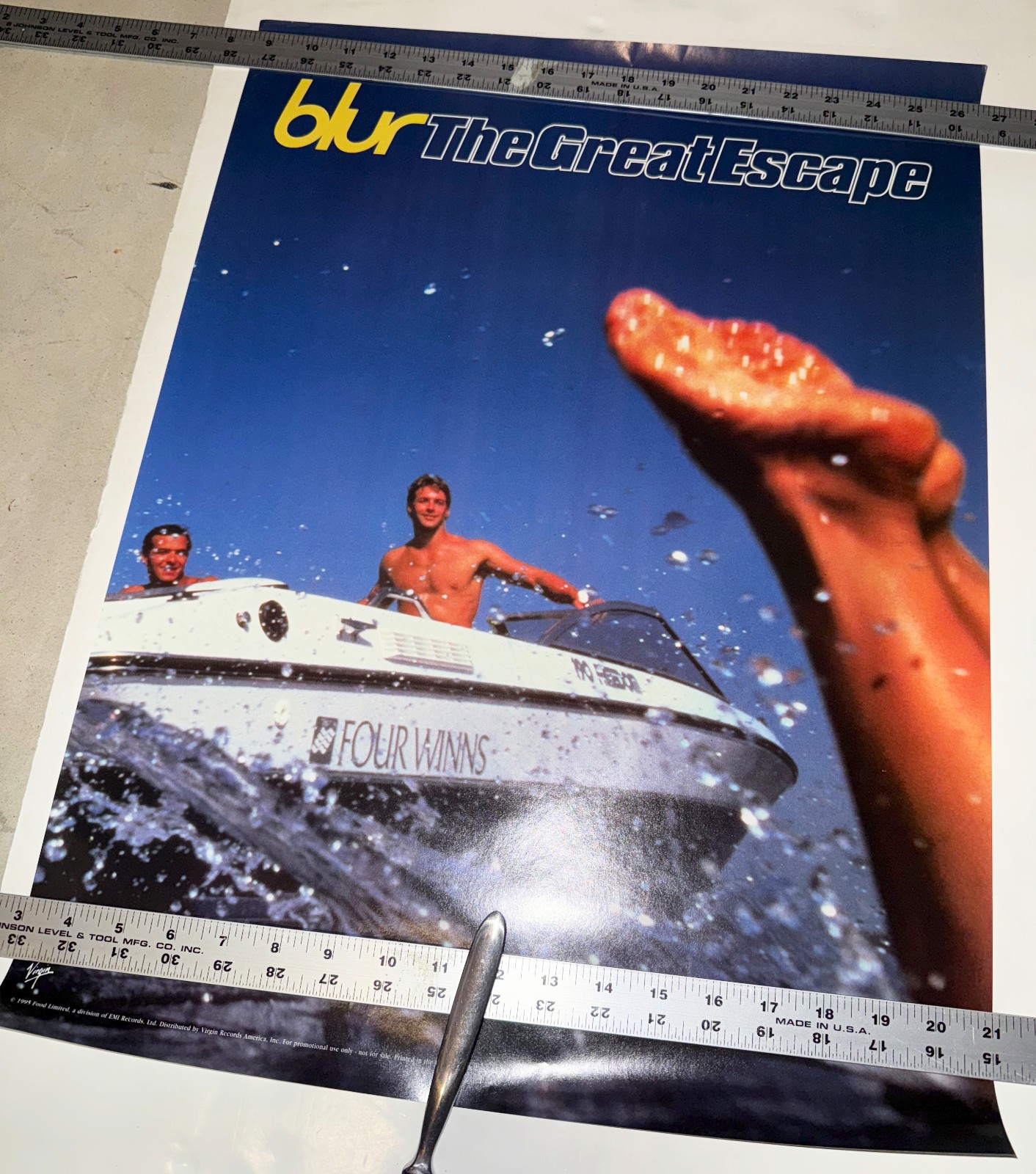 Blur 1995 The Great Escape original promo poster 6/10