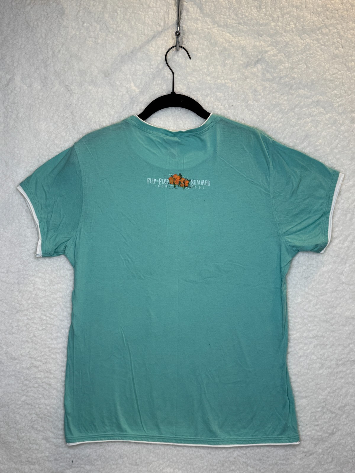Kenny Chesney T Shirt Adult XL 2007 Blue Women’s Flip Flop Summer Teal Hyp