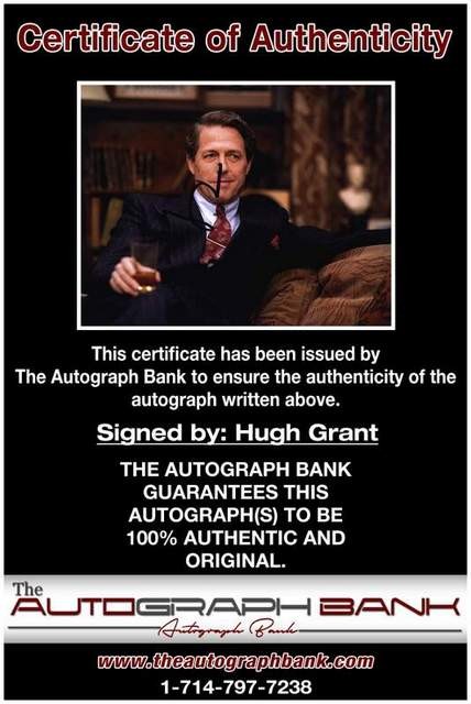 Hugh Grant authentic signed celebrity 8×10 photo W/Cert Autographed (B0001)