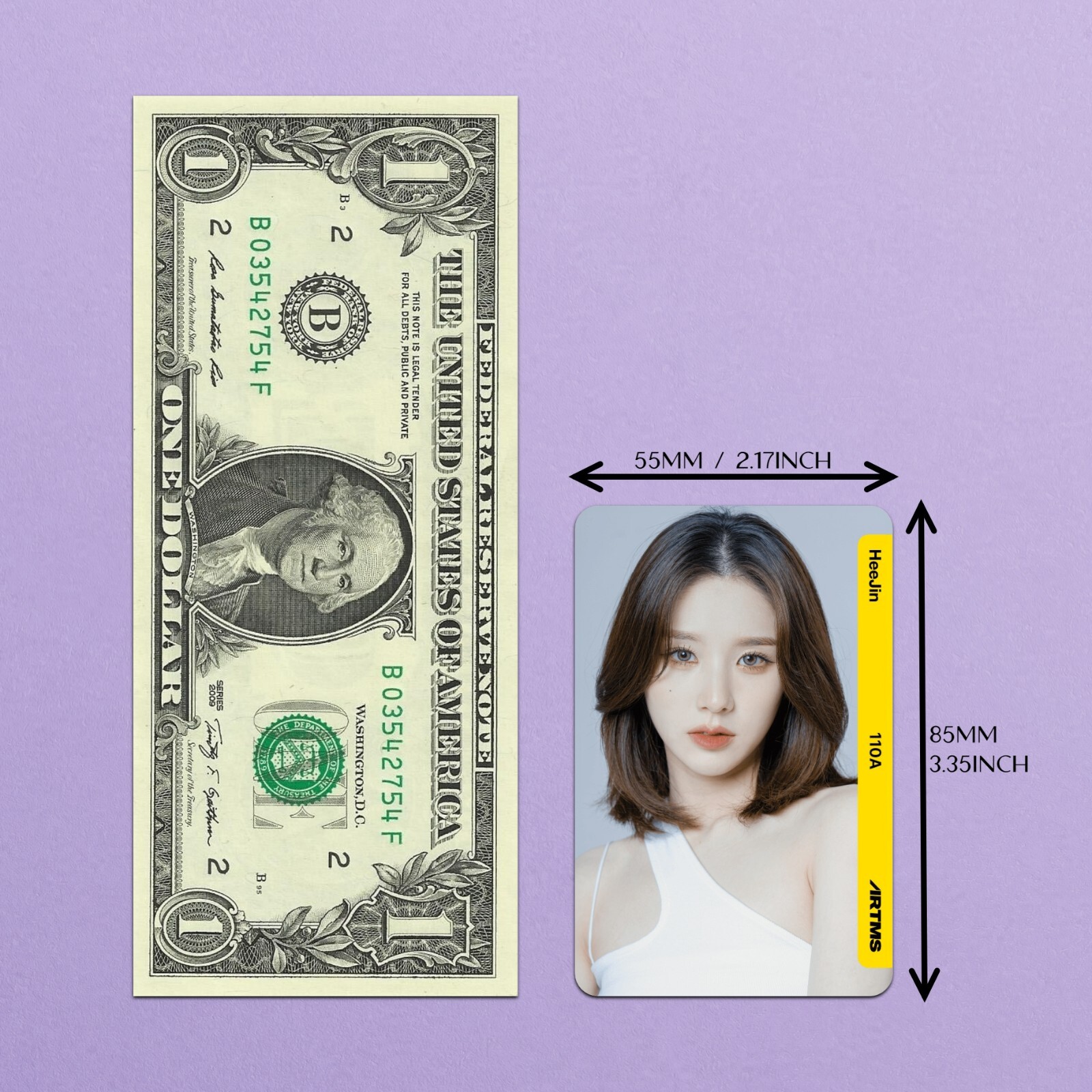 ARTMS HeeJin REPLICA objekt Atom01 109 – 116 Fanmade Photocards