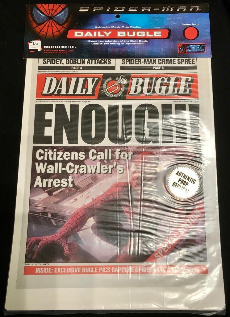 Daily Bugle “ENOUGH!” Marvel Spider-Man Movie Licensed Exact Prop Replica w/COA