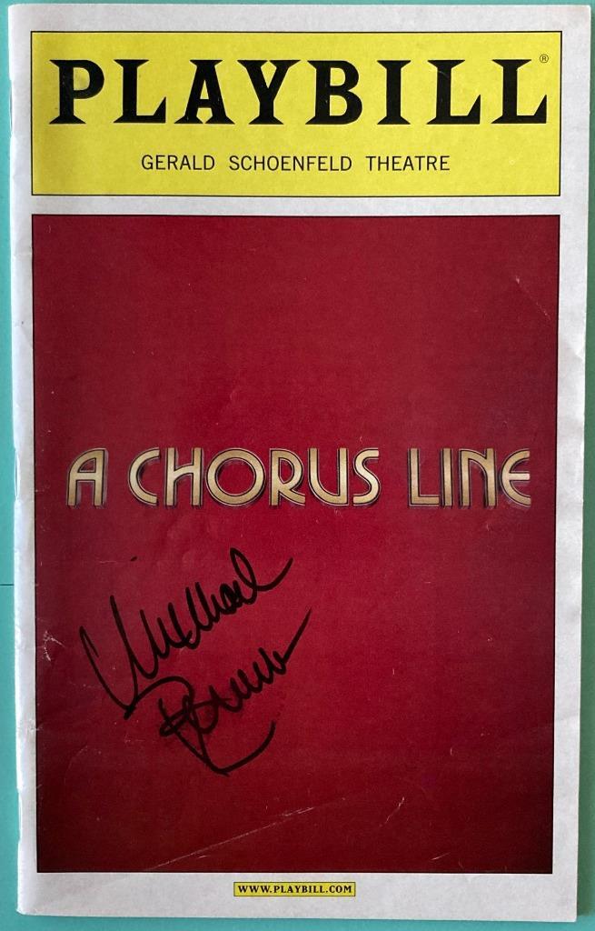 Michael Berresse (Only) Signed A Chorus Line Tony Yazbeck & Charlotte d’Amboise