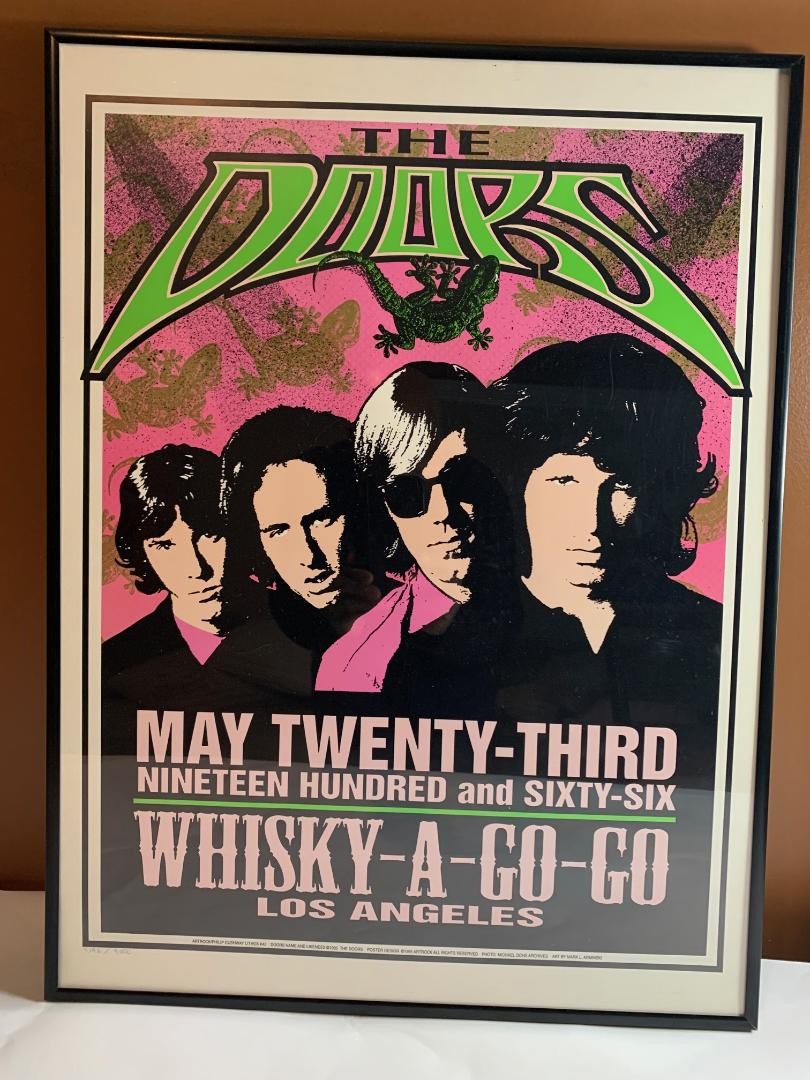 The Doors 1966 Mark Arminski Hand-Numbered Commemorative Lithograph Poster