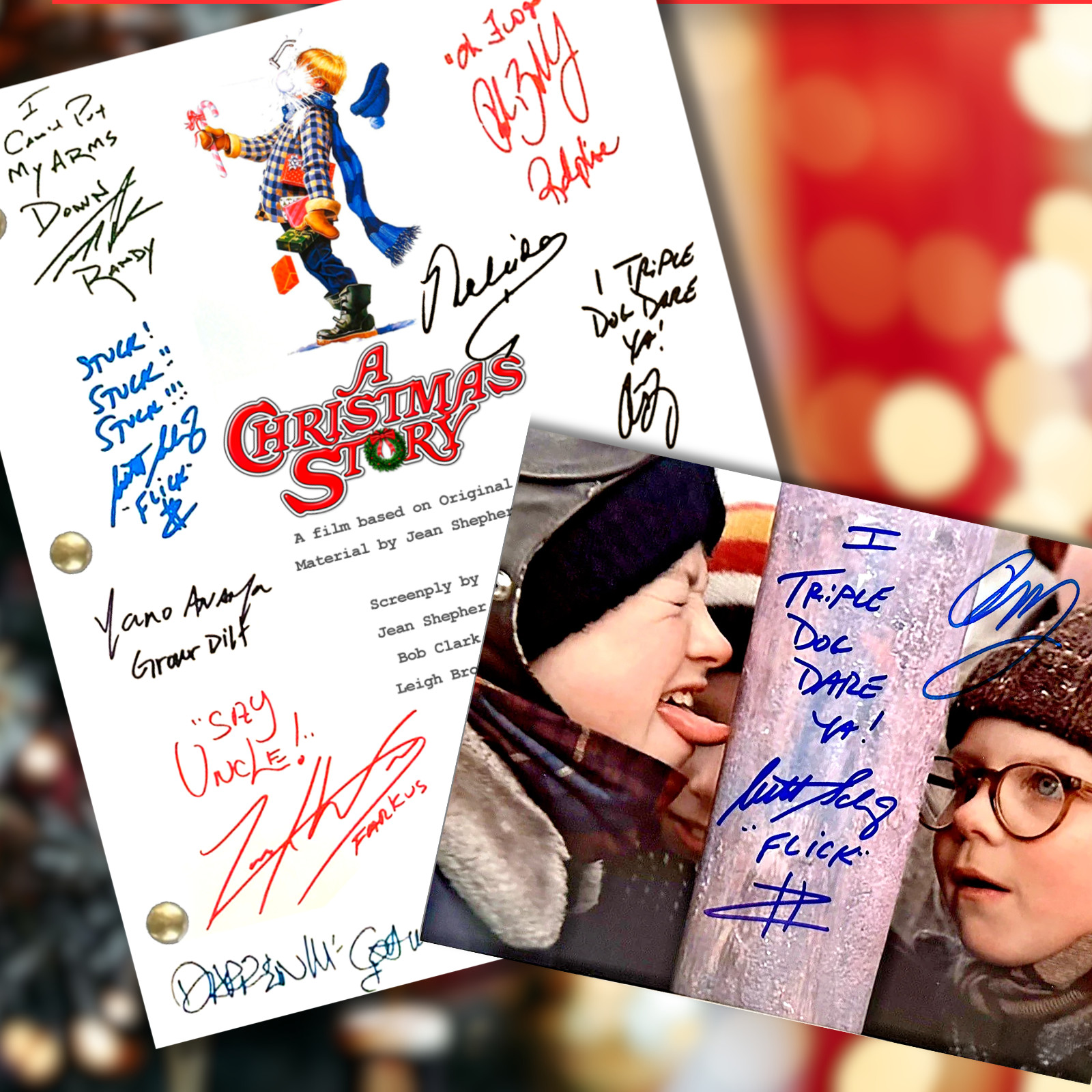 A Christmas Story Movie Script & 8X10 Photo | Cast Signed Reprints | Memorabilia