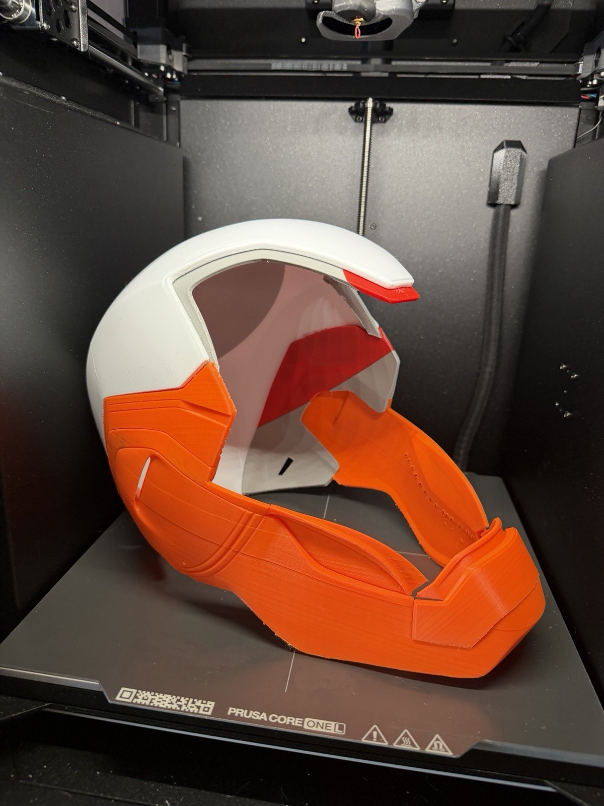 3D Printed Iron Man Helmet Raw PLA Kit 3‑Piece Fits 24” Head AS‑IS
