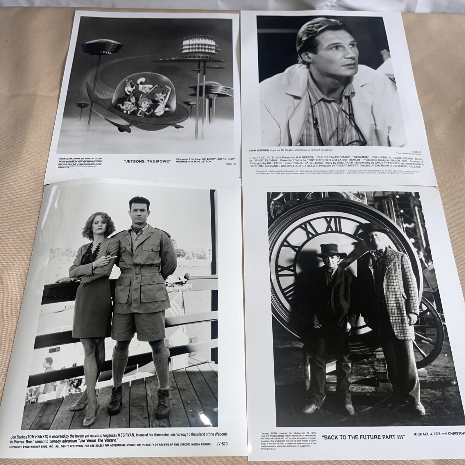 Lot 4 rare vintage original studio stamp 8″ x 10″ Darkman Mesons The Volcano￼