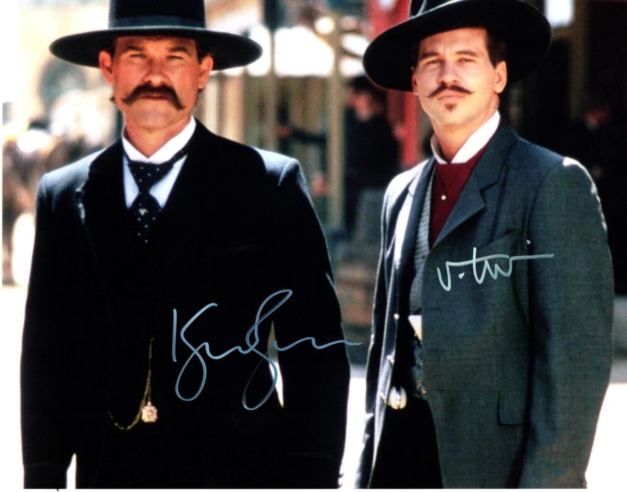 Val Kilmer Kurt Russell 11×14 signed Photo Picture autographed with COA