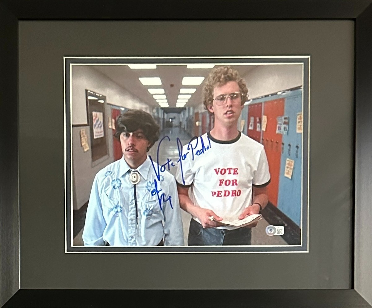 Efren Ramirez signed inscribed 11×14 framed photo Napoleon Dynamite Pedro BAS