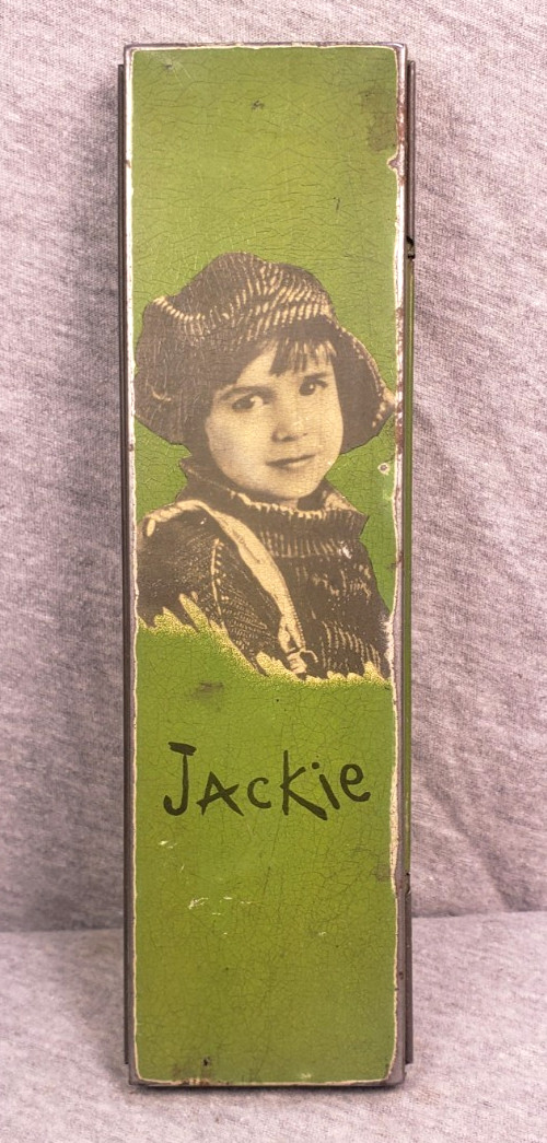 Antique Jackie Coogan Metal Pencil Case Charlie Chaplin Uncle Fester C. 1921