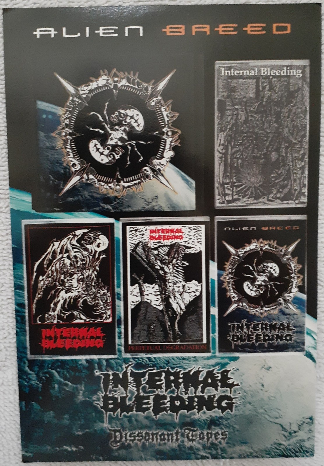 Dissonant Tapes 4″x6″ 2-Sided Paper Ad Internal Bleeding Edge Of Sanity Gorguts