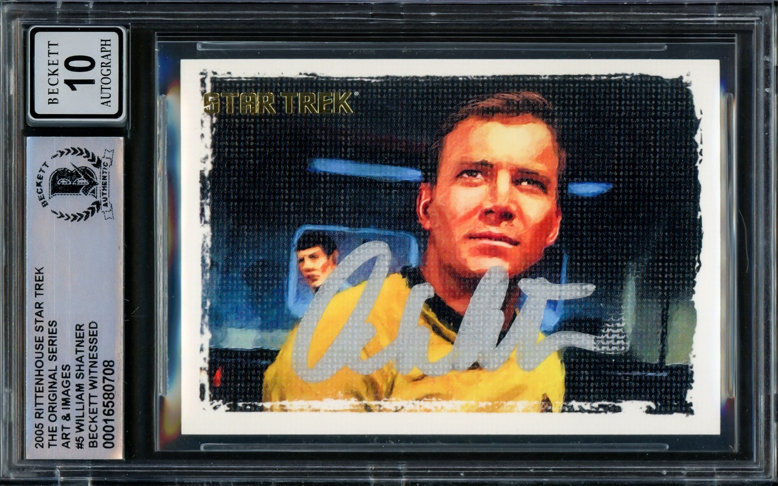 William Shatner Auto 2005 Rittenhouse Art Images Card 5 Star Trek Sig 10 Beckett