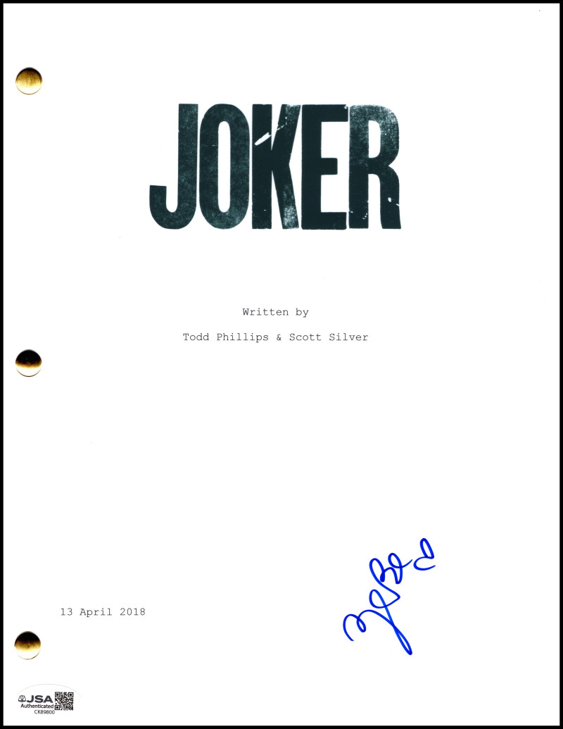 Zazie Beetz Signed Autograph Joker Full Movie Script Screenplay w/ JSA COA