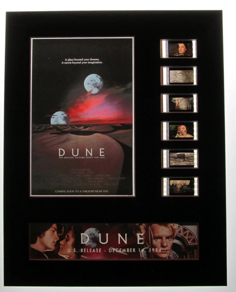 DUNE Sci-fi Classic Sting 35mm Movie Film Cell Display 8×10 Original Retro RARE