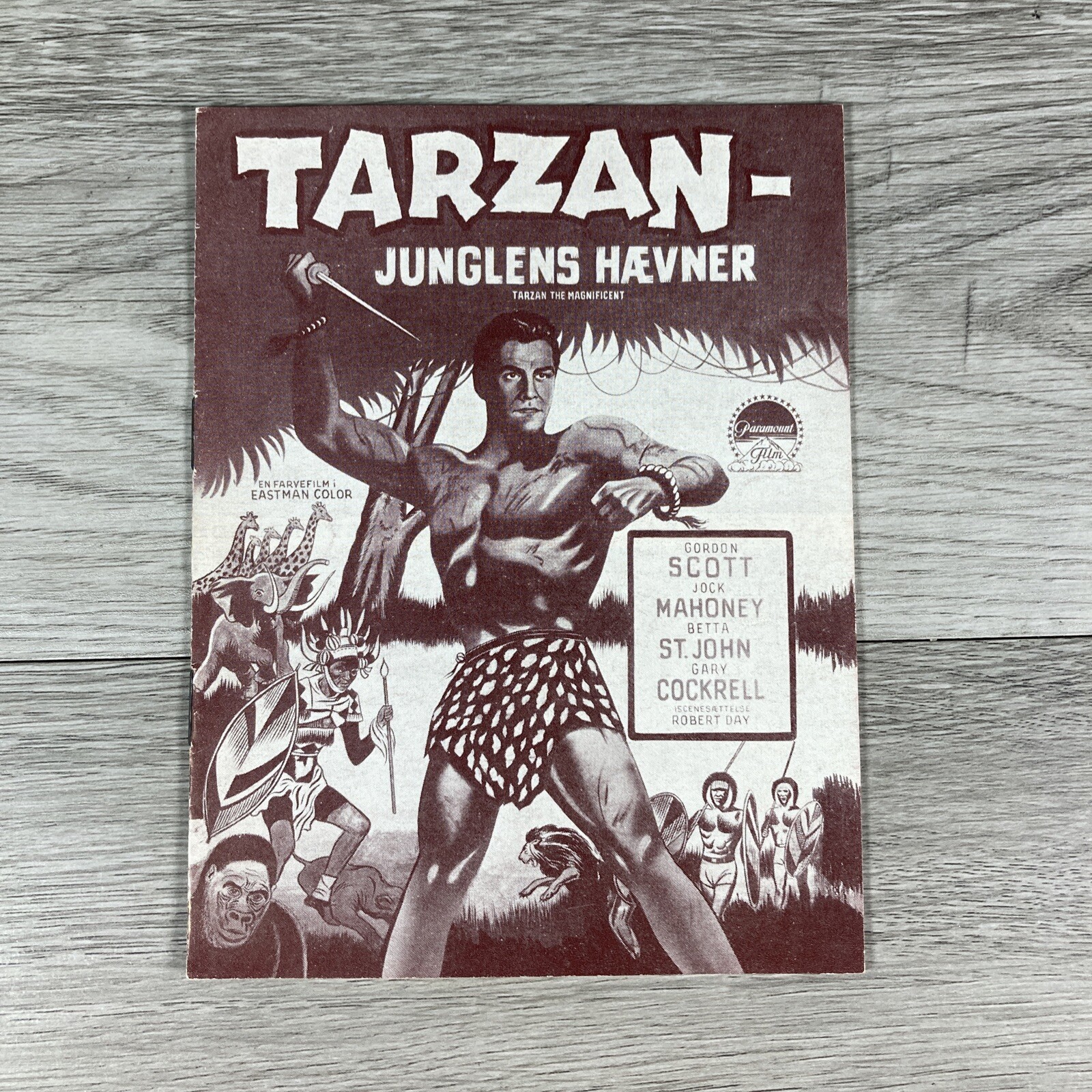 Tarzan the Magnificent Gordon Scott Jock Mahoney 1960 Danish Movie Program