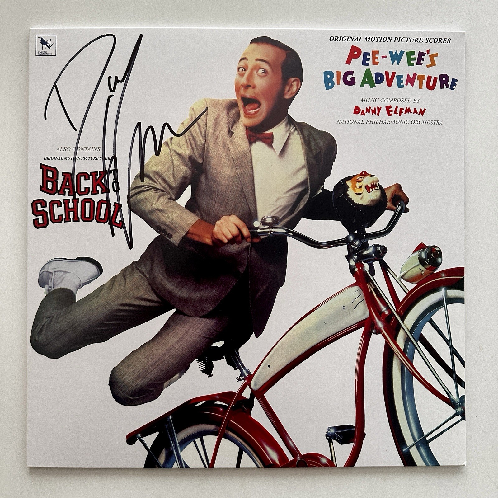 Danny Elfman Signed Pee-Wee’s Big Adventure Original Motion Picture Score Vinyl
