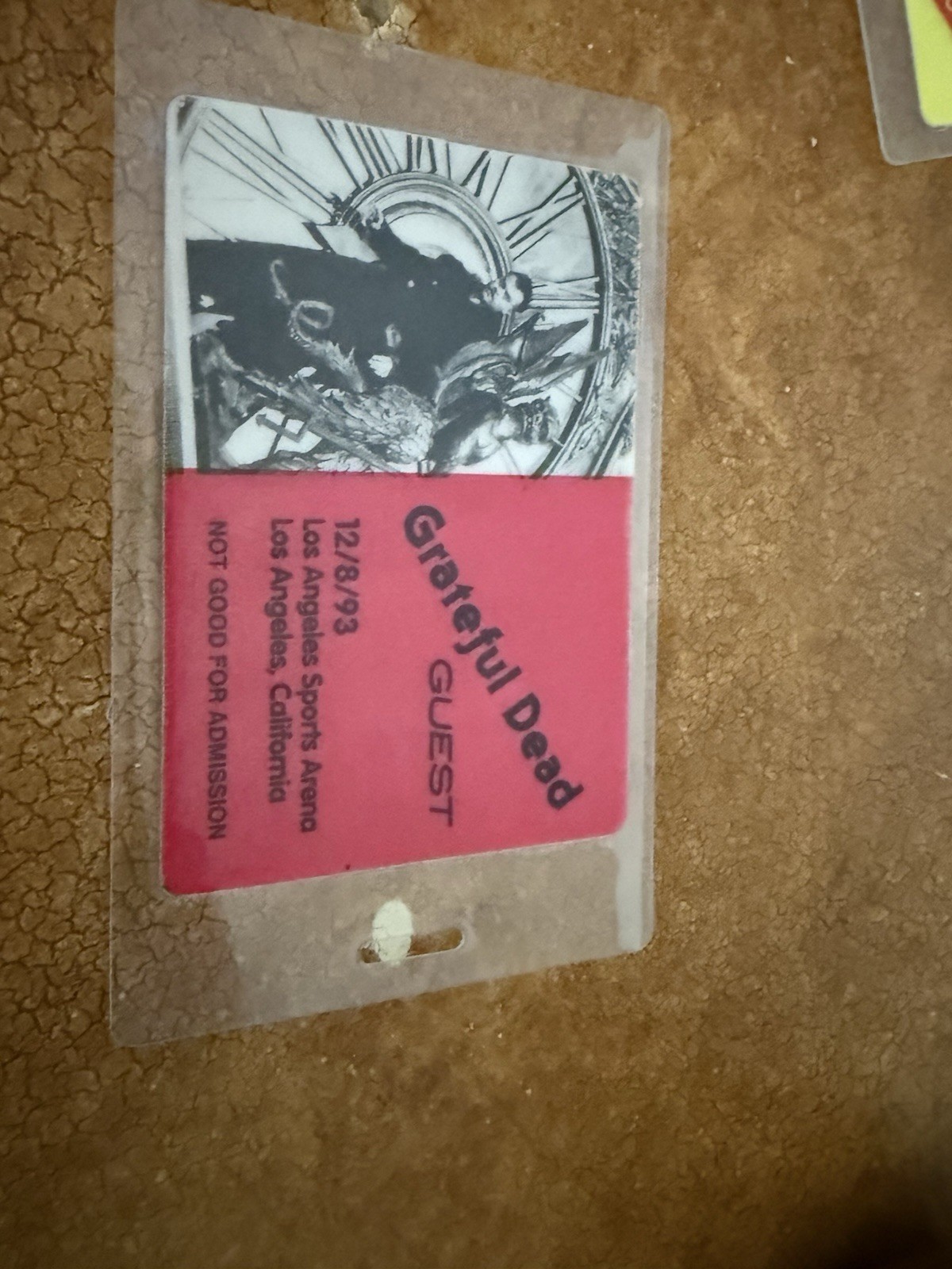 Grateful Dead Backstage Passes La Sports Arena Dec 8, 9, 10, 1993