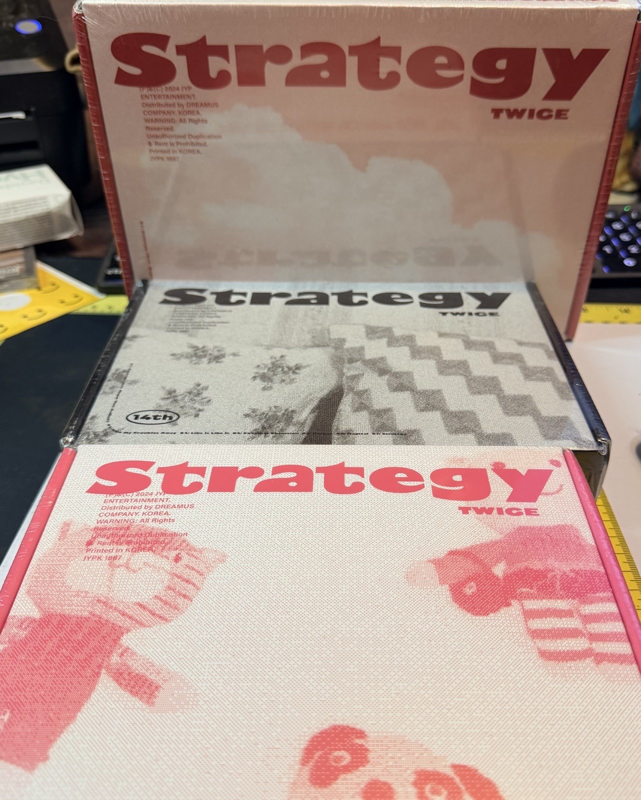 TWICE STRATEGY MINI ALBUM STEP 1 2 & 3 VERSIONS SIGNED POSTCARD – SEALED