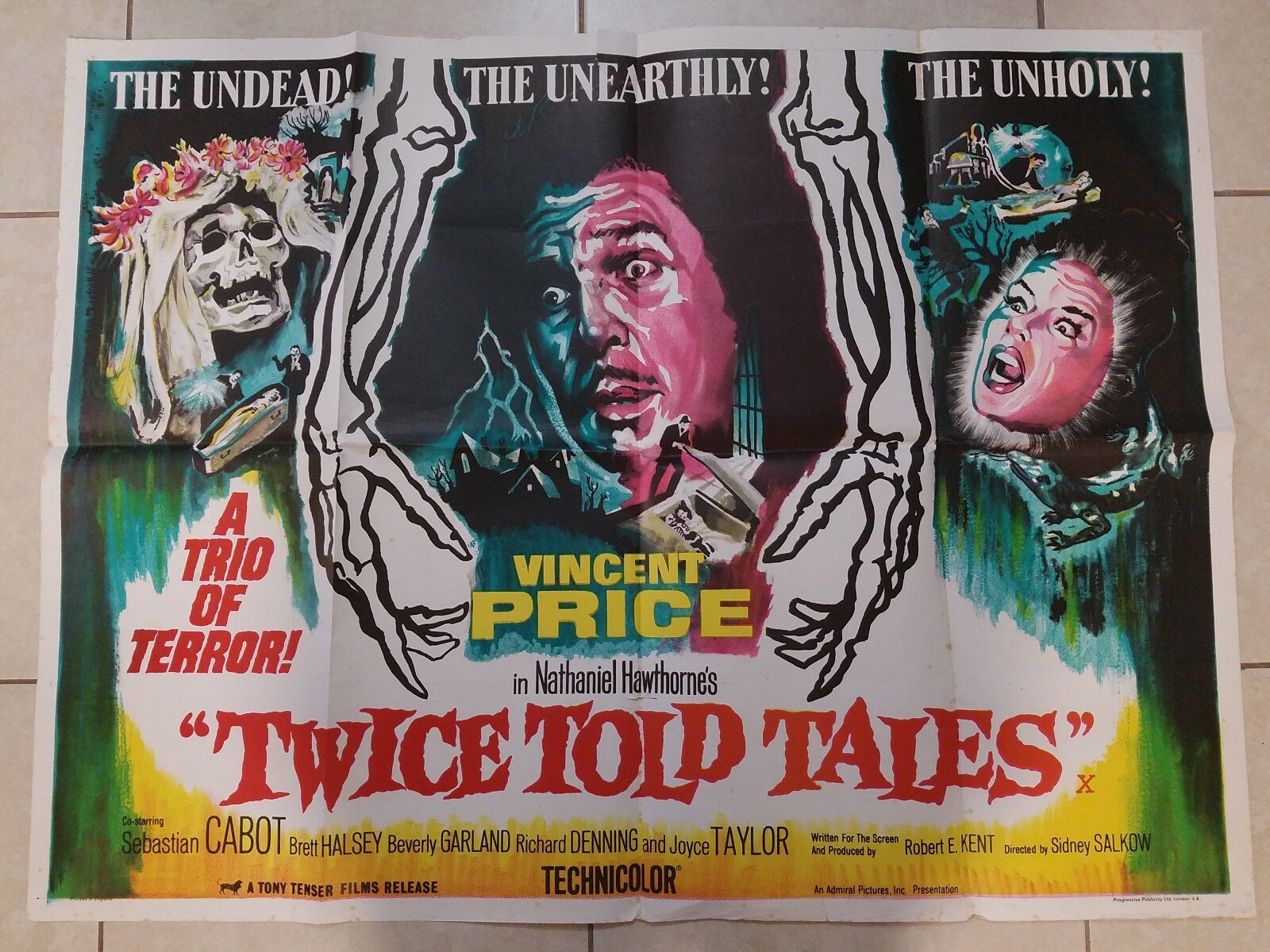Twice Told Tales movie poster – Vincent Price – 30 x 40 inches – RARE